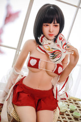148 cm Kurzhaar-Kimono D-Cup TPE japanische Sexpuppe COSDOLL
