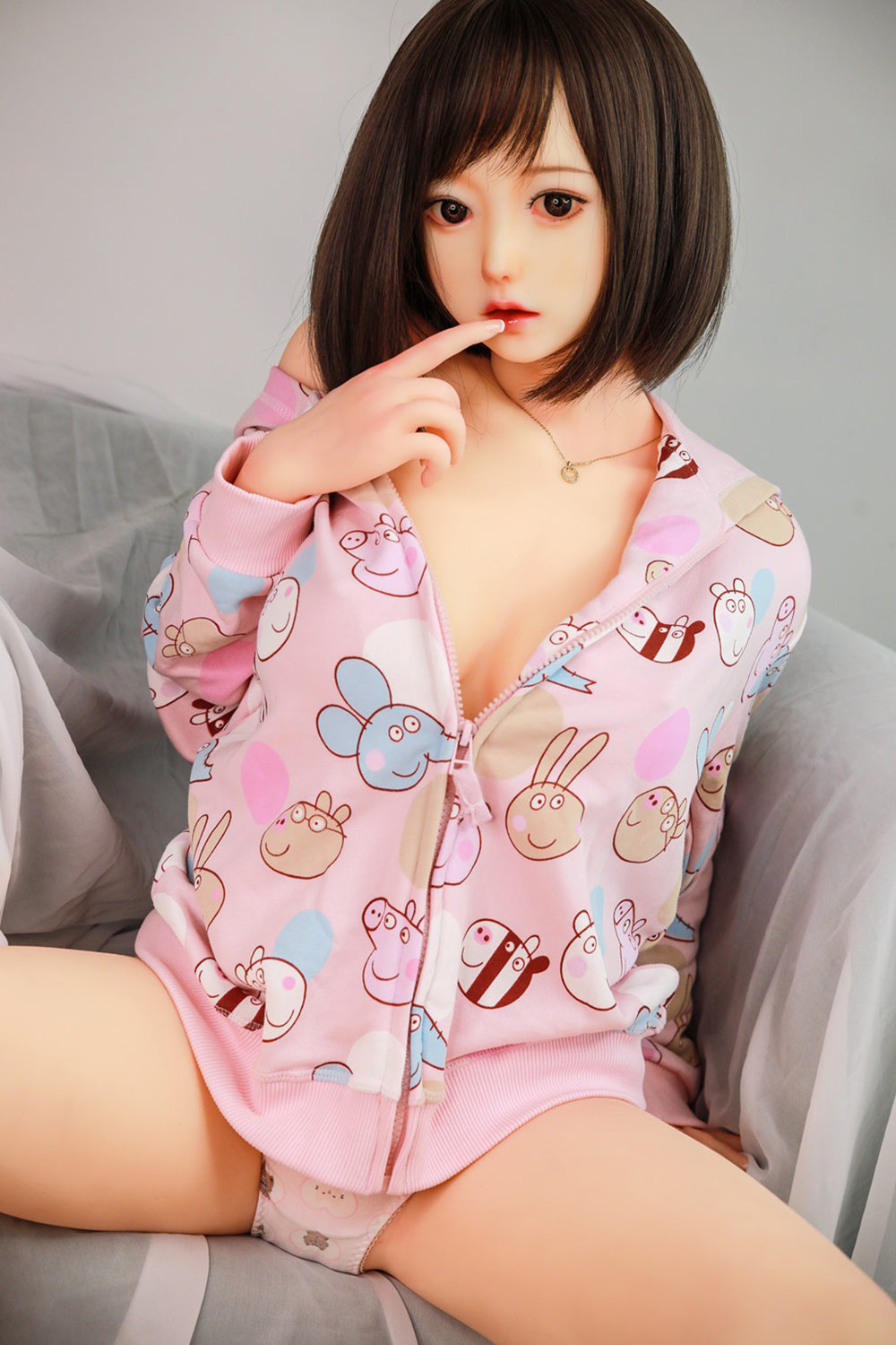 145 cm kurzes Haar mittlerer Brust japanische Sexpuppe D-Cup billige Sexpuppe COSDOLL