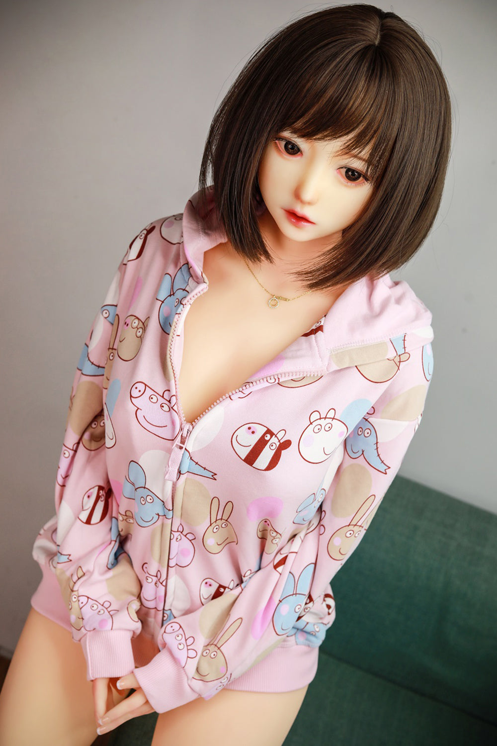 145 cm kurzes Haar mittlerer Brust japanische Sexpuppe D-Cup billige Sexpuppe COSDOLL