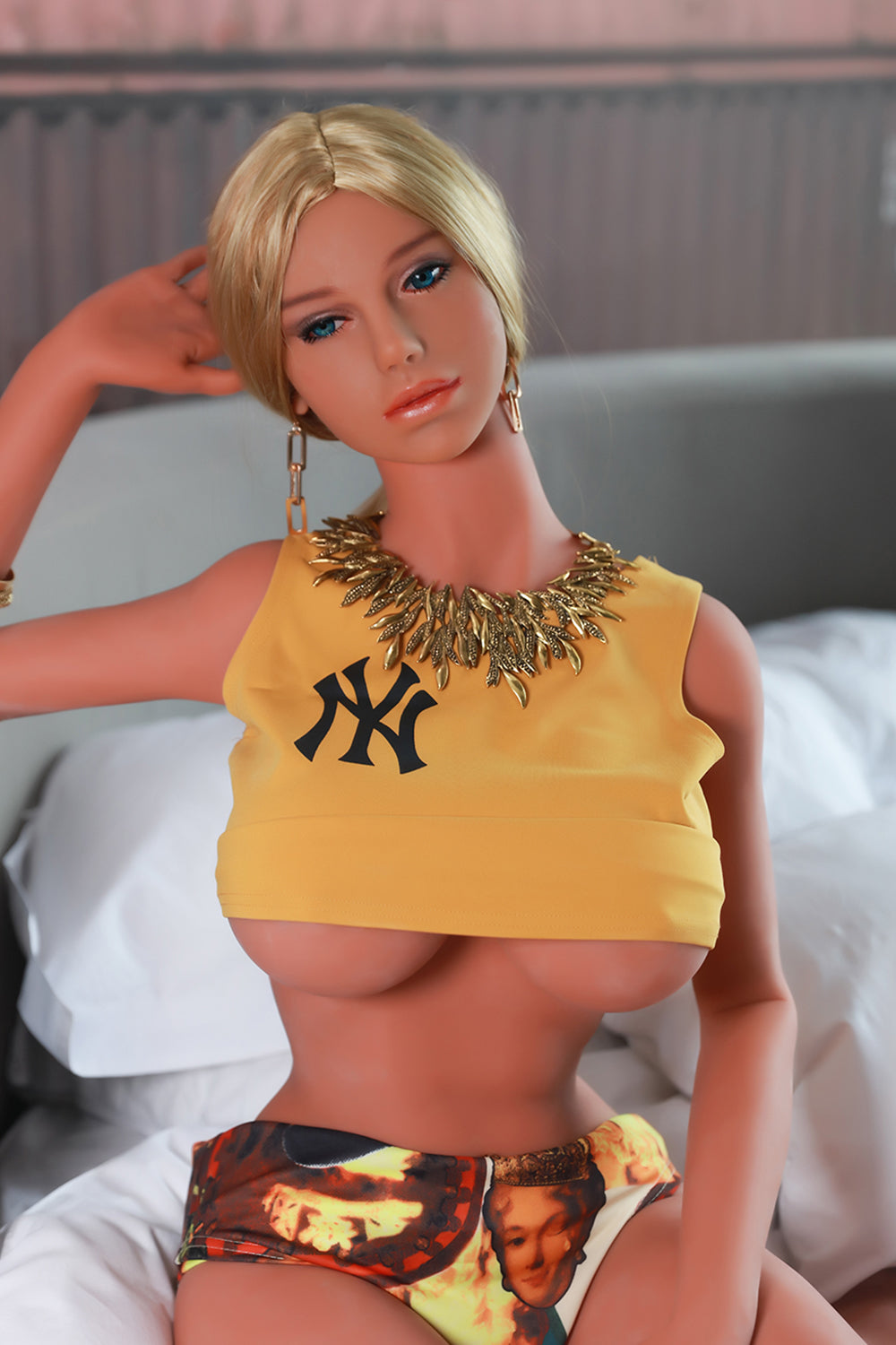170 cm blonde reife Sexpuppe mit großen Brüsten TPE-Puppe COSDOLL