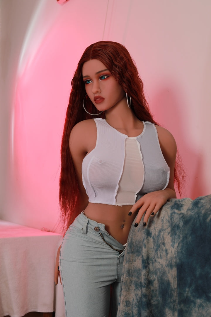 165 cm korallenblaue Augen rote Haare große Brust Sexpuppe COSDOLL